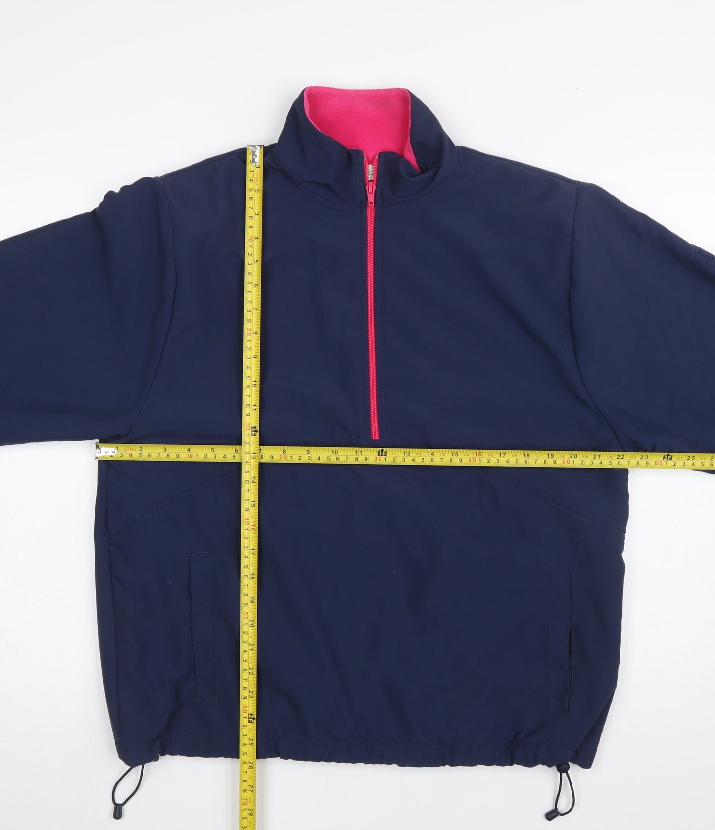 One Up Golf Men's Blue Windbreaker Jacket M Lightweight 1/4 Zip