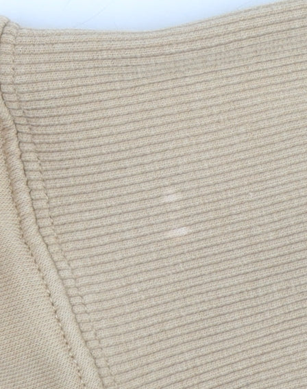 Nike Women's Beige Pullover Hoodie Small Relaxed Fit Cotton Blend