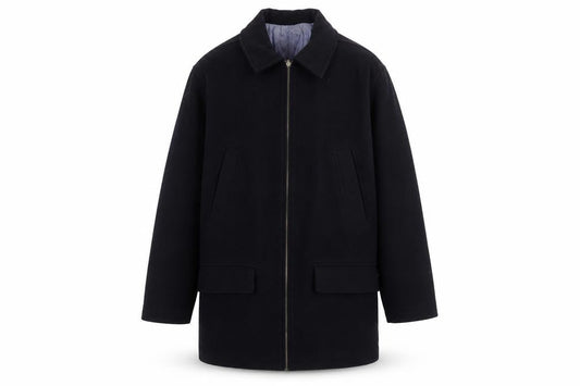 Woods & Gray Men's Black Wool Blend Mid-Length Overcoat Size S