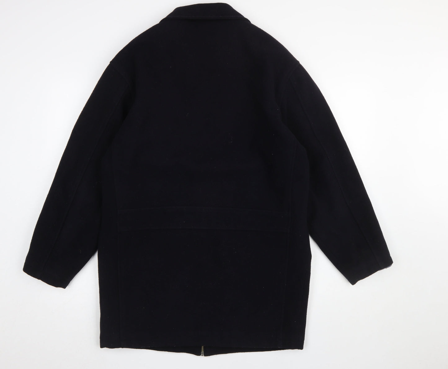 Woods & Gray Men's Black Wool Blend Mid-Length Overcoat Size S