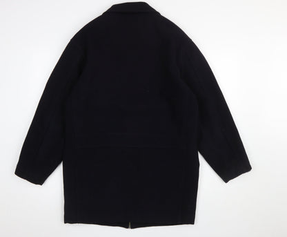 Woods & Gray Men's Black Wool Blend Mid-Length Overcoat Size S