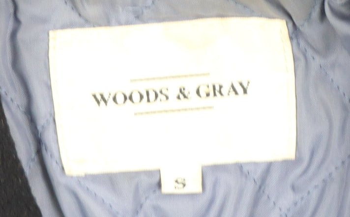 Woods & Gray Men's Black Wool Blend Mid-Length Overcoat Size S