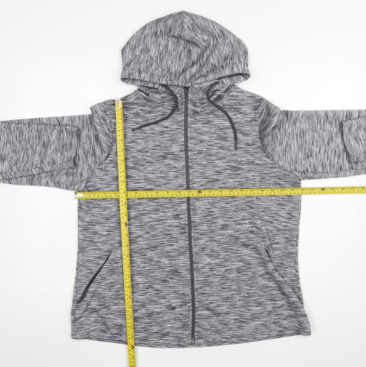 Dunnes Stores Women Grey Full Zip Hooded Sweatshirt Large