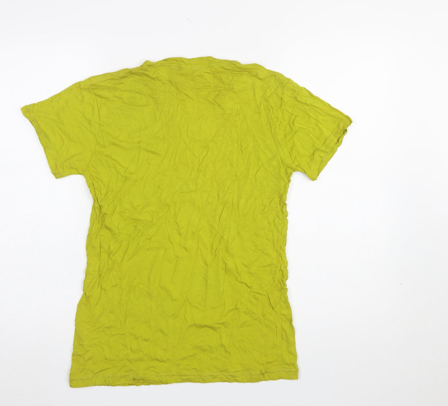 U.S. Polo Assn. Women's Yellow V-Neck Cotton T-Shirt M