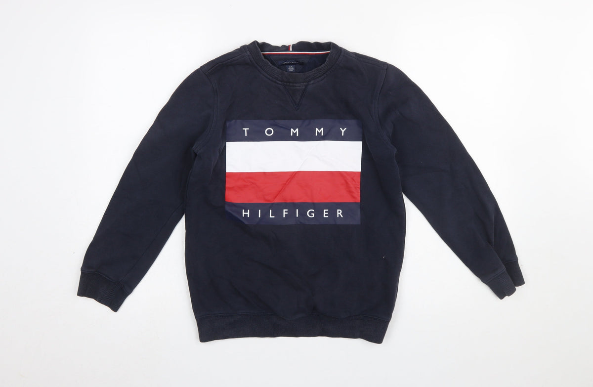 Tommy Hilfiger Boys Blue Logo Pullover Sweatshirt 12-14 Years