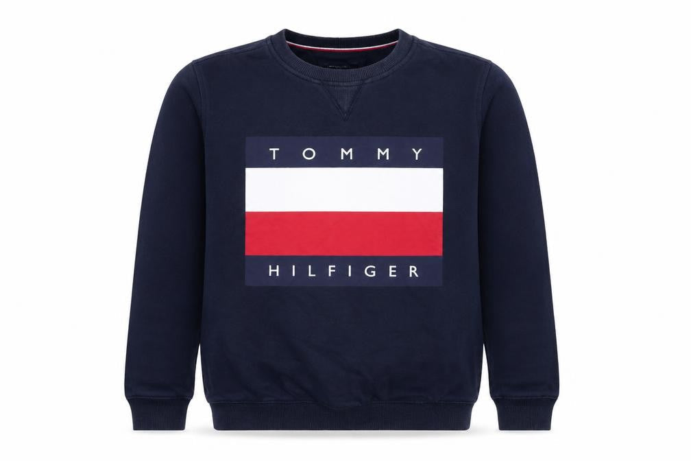 Tommy Hilfiger Boys Blue Logo Pullover Sweatshirt 12-14 Years
