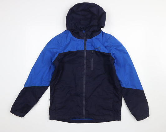 Peter Storm Boys Blue Hooded Waterproof Rain Coat Jacket Size 13 Years