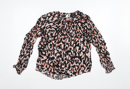 Next Women’s Multicoloured Animal Print Long Sleeve Viscose Tunic Blouse Size 16