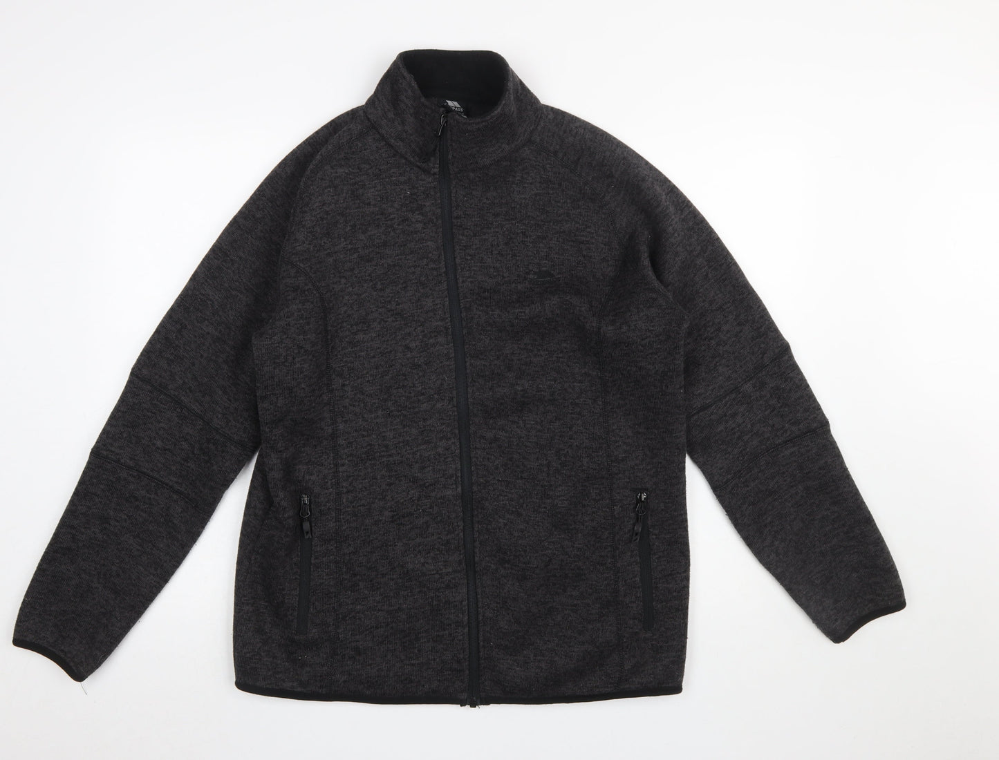 Trespass Mens Grey Fleece Full Zip Outdoor Jacket Size M