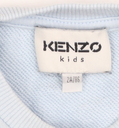 Kenzo Kids Girls Blue Jungle Animal Print Sweatshirt 2 Years