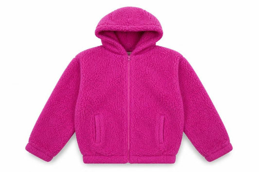 Gap Girls Pink Hooded Fleece Jacket 16-18 Years Lined Winter Zip Up