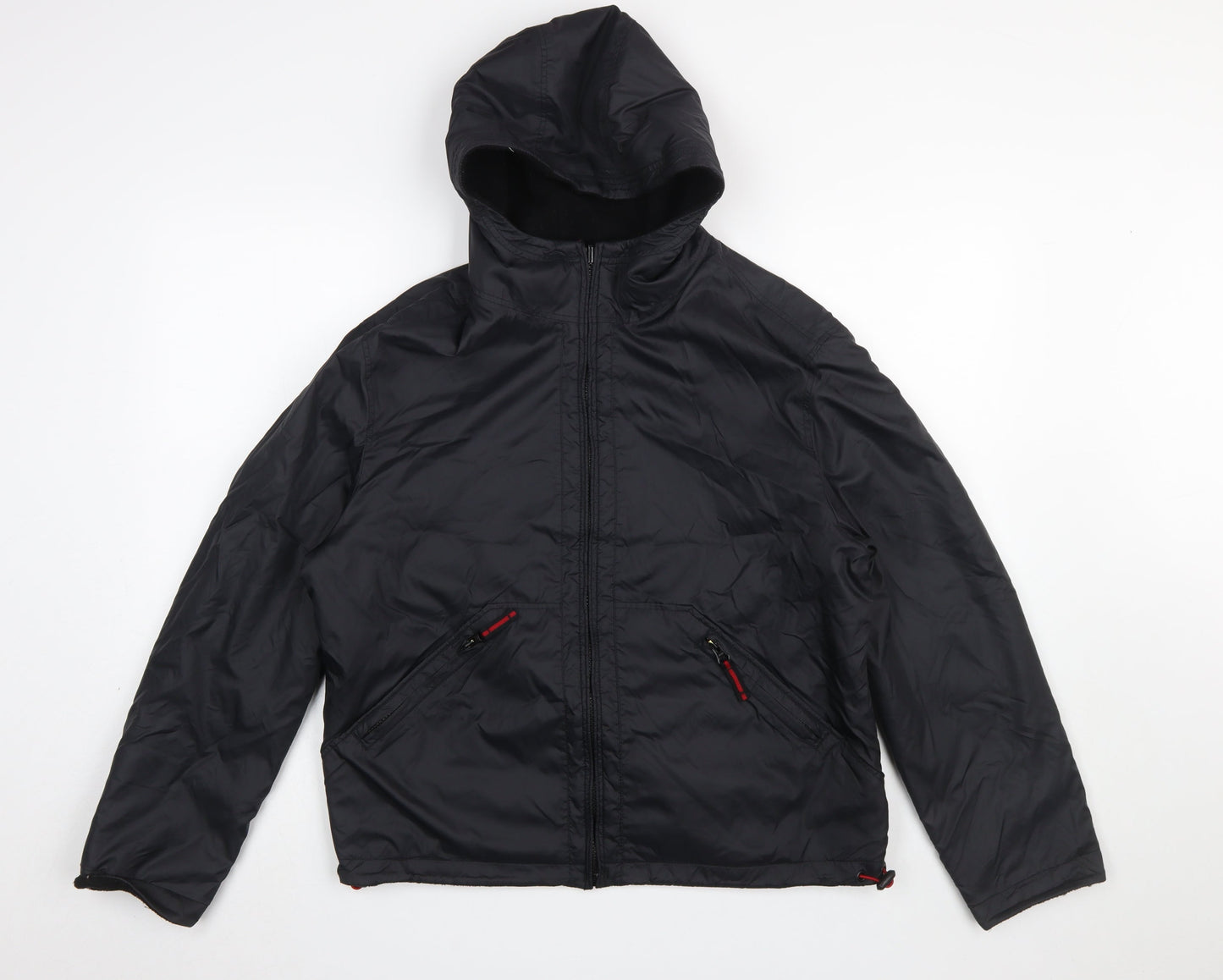 Next Women’s Black Hooded Puffer Jacket UK 12 Zip Winter Coat