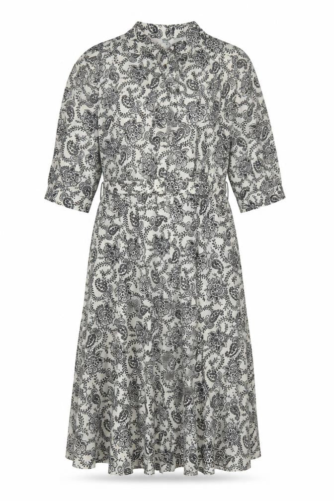 Marks & Spencer Women White Paisley Shirt Dress Size 14