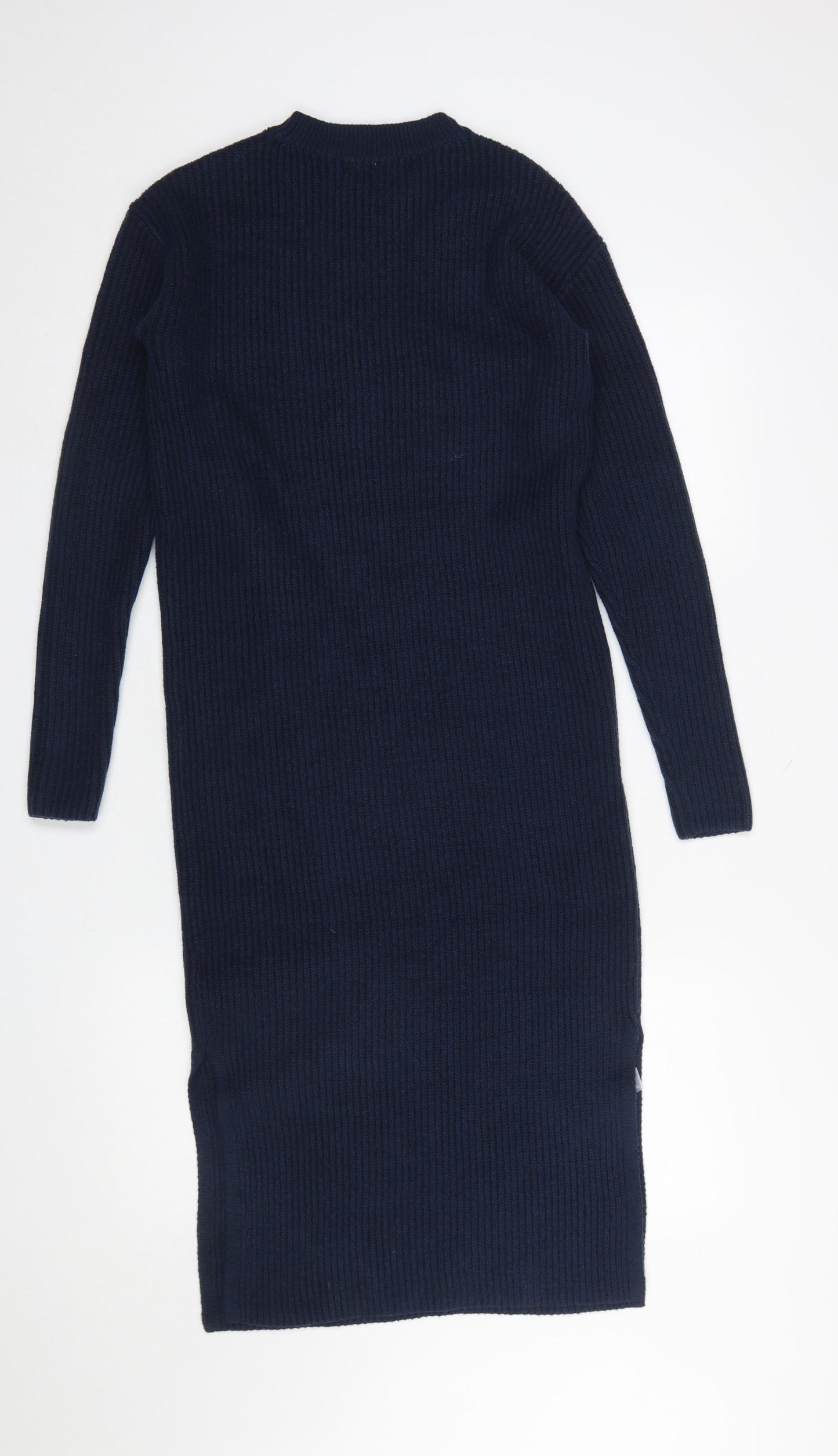 Marks and Spencer Women's Blue XS Long Sleeve Knit Jumper Dress