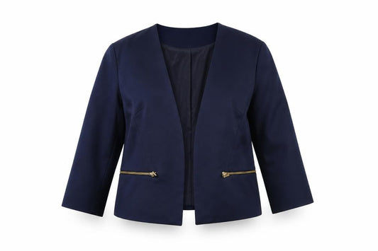 Atmosphere Women's Blue Cropped Shawl Blazer Size 18