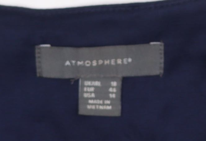 Atmosphere Women's Blue Cropped Shawl Blazer Size 18