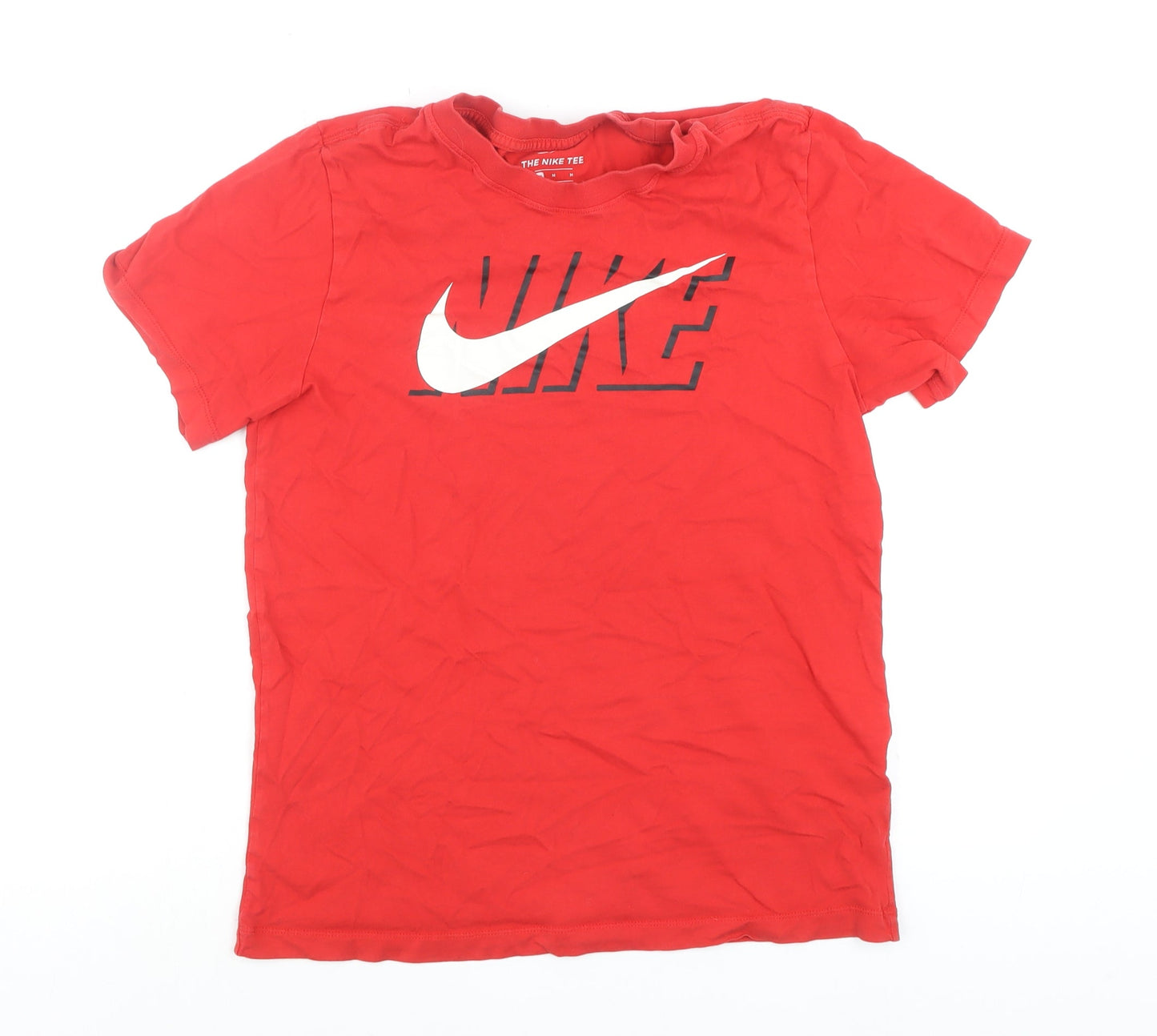 Nike Men's Red Short Sleeve Cotton Graphic Sports T-Shirt Medium