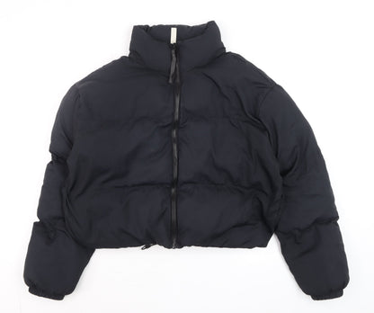 Fabletics Men's Black Puffer Jacket Size S Regular Fit Winter Coat