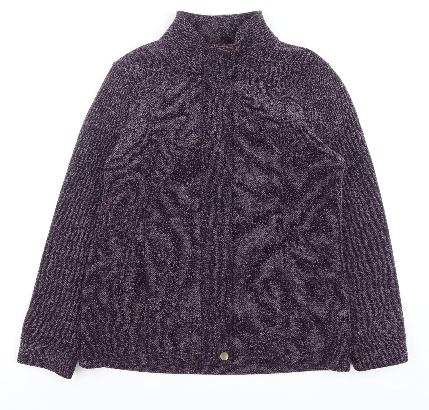 Marks and Spencer Women's Purple Classic Fleece Jacket Size 10