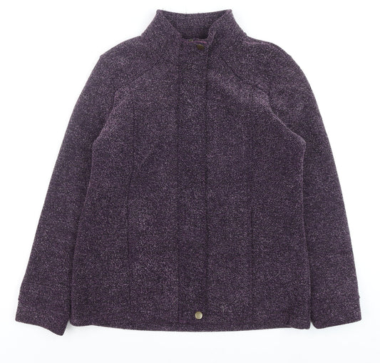 Marks and Spencer Women's Purple Classic Fleece Jacket Size 10