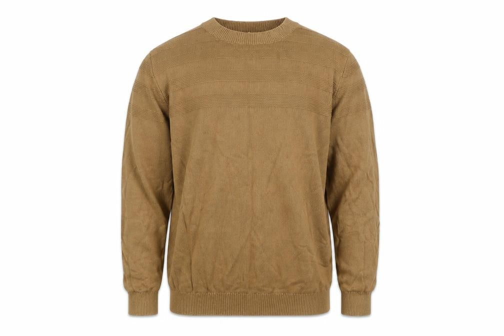 Celio Men’s Beige Cotton Crew Neck Pullover Jumper Size L