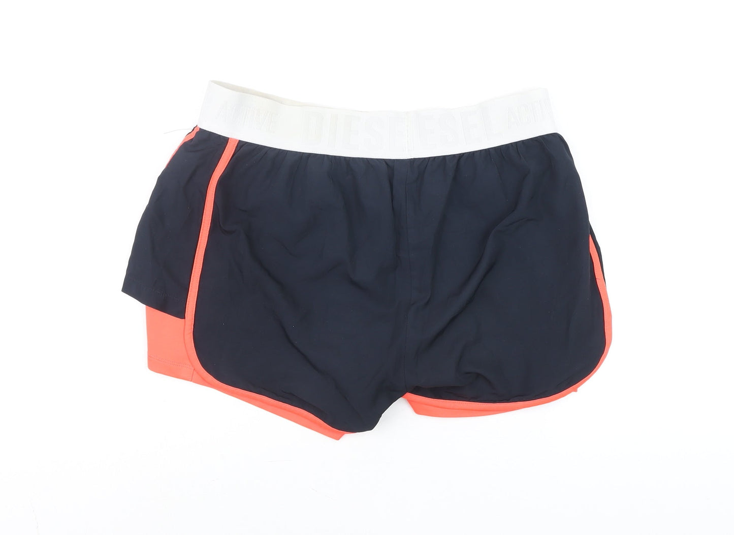 Diesel Activewear Men's Navy & Coral Running Shorts Size S