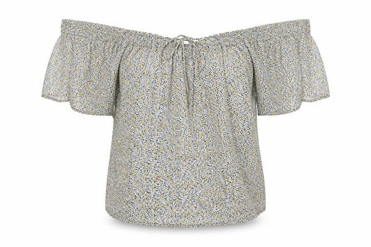 Next Women's Multicoloured Floral Off Shoulder Chiffon Blouse Size 14