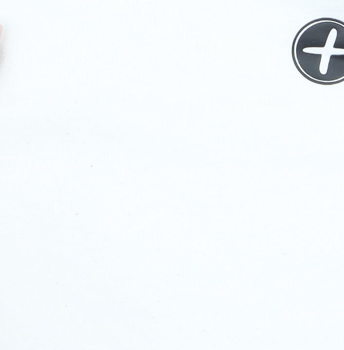 Gym+Coffee Men’s White 3/4 Sleeve Raglan T-Shirt Medium