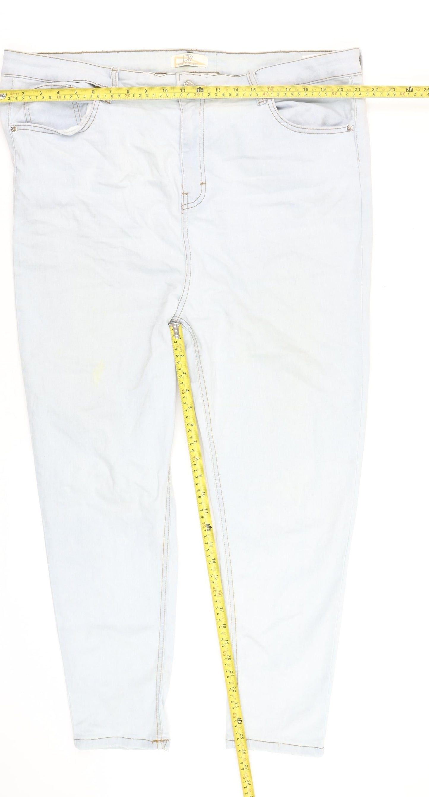 Don't Think Twice Women's Blue Light Wash Skinny Jeans Size 22