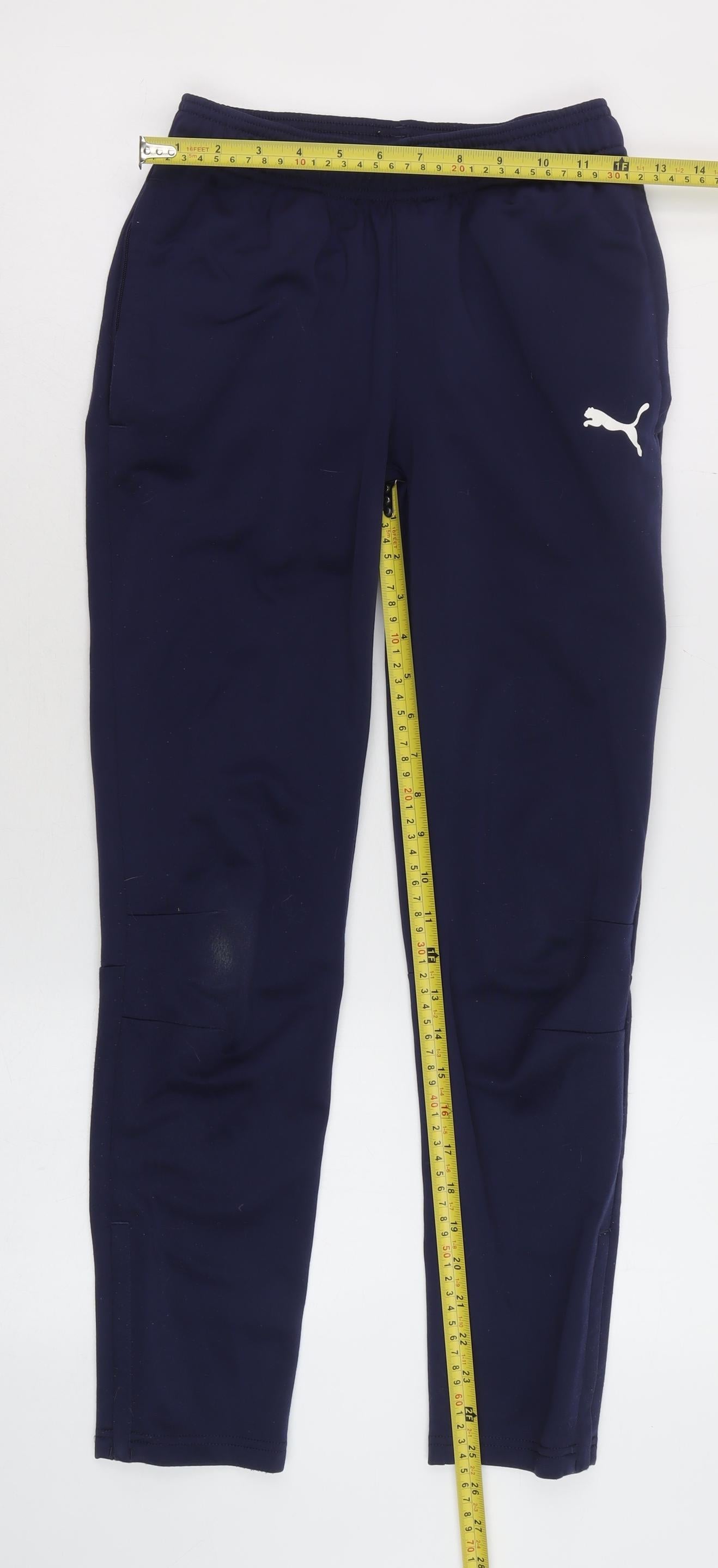 Puma Boys Blue 11-12 Years Track Pants Regular Fit Tapered Sports Trousers