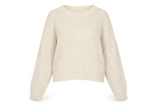 Vero Moda Women’s Beige Cable Knit Pullover Jumper Size M