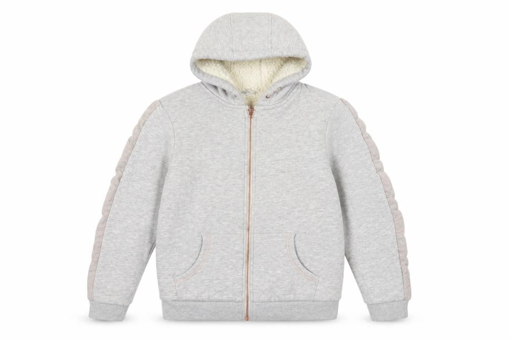 Marks & Spencer Girls Grey Full Zip Fleece Lined Hoodie 11-12 Years