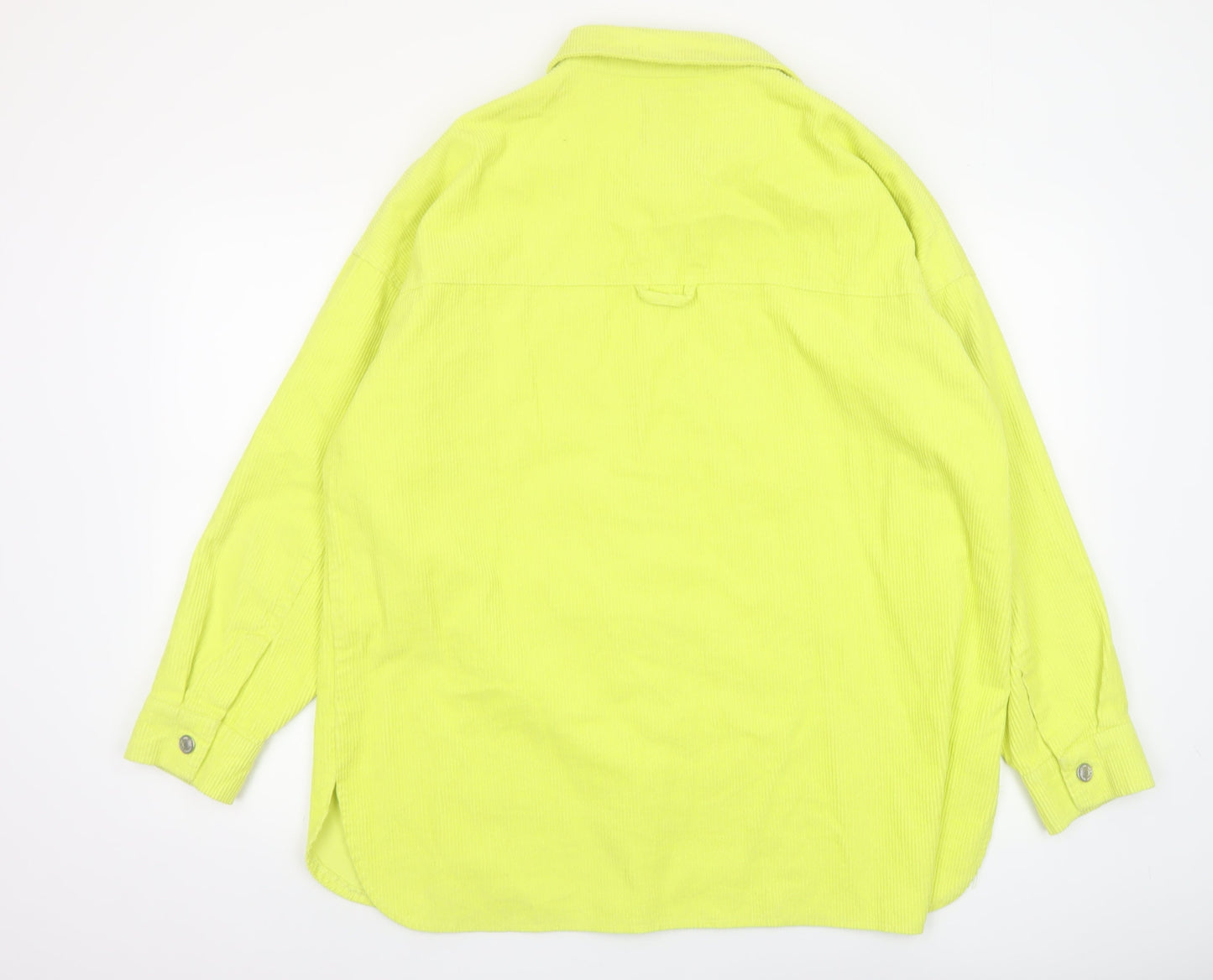 Denim Co. Women Yellow Corduroy Casual Jacket Size L 14-16