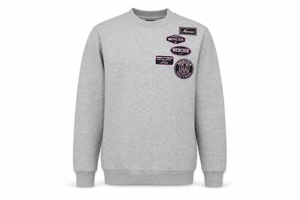 Mercier Men's Grey XS Regular Fit Logo Sweatshirt