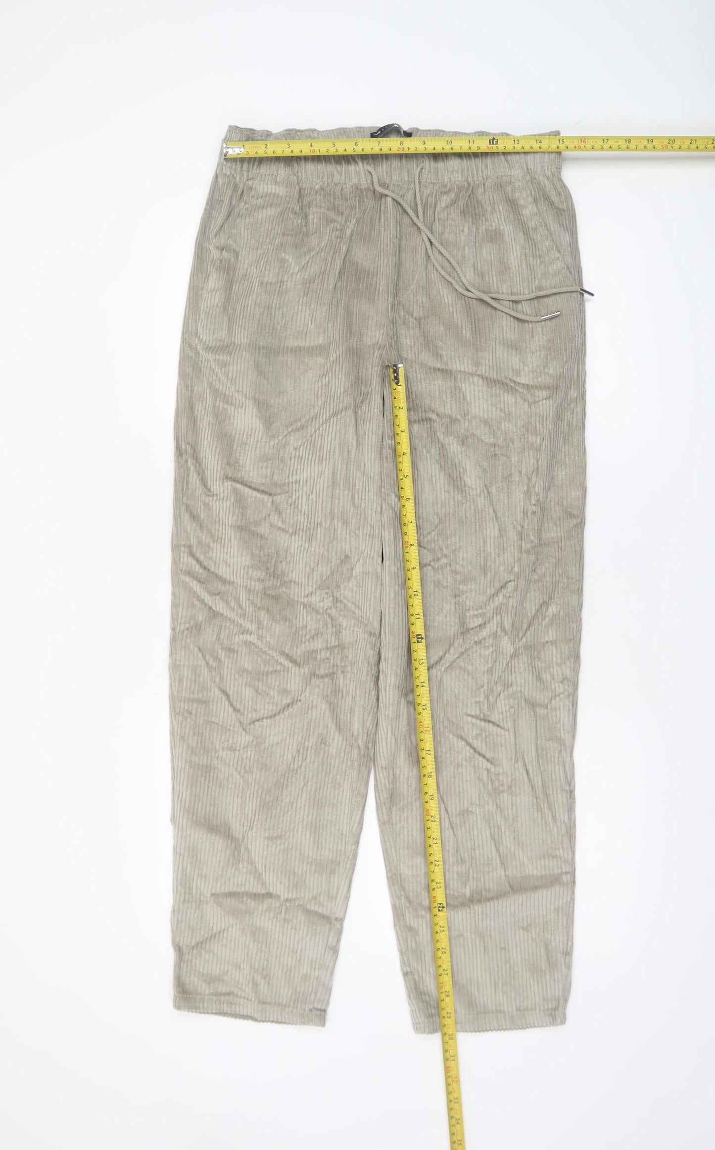 ASOS Design Women’s Beige Corduroy Drawstring Trousers S