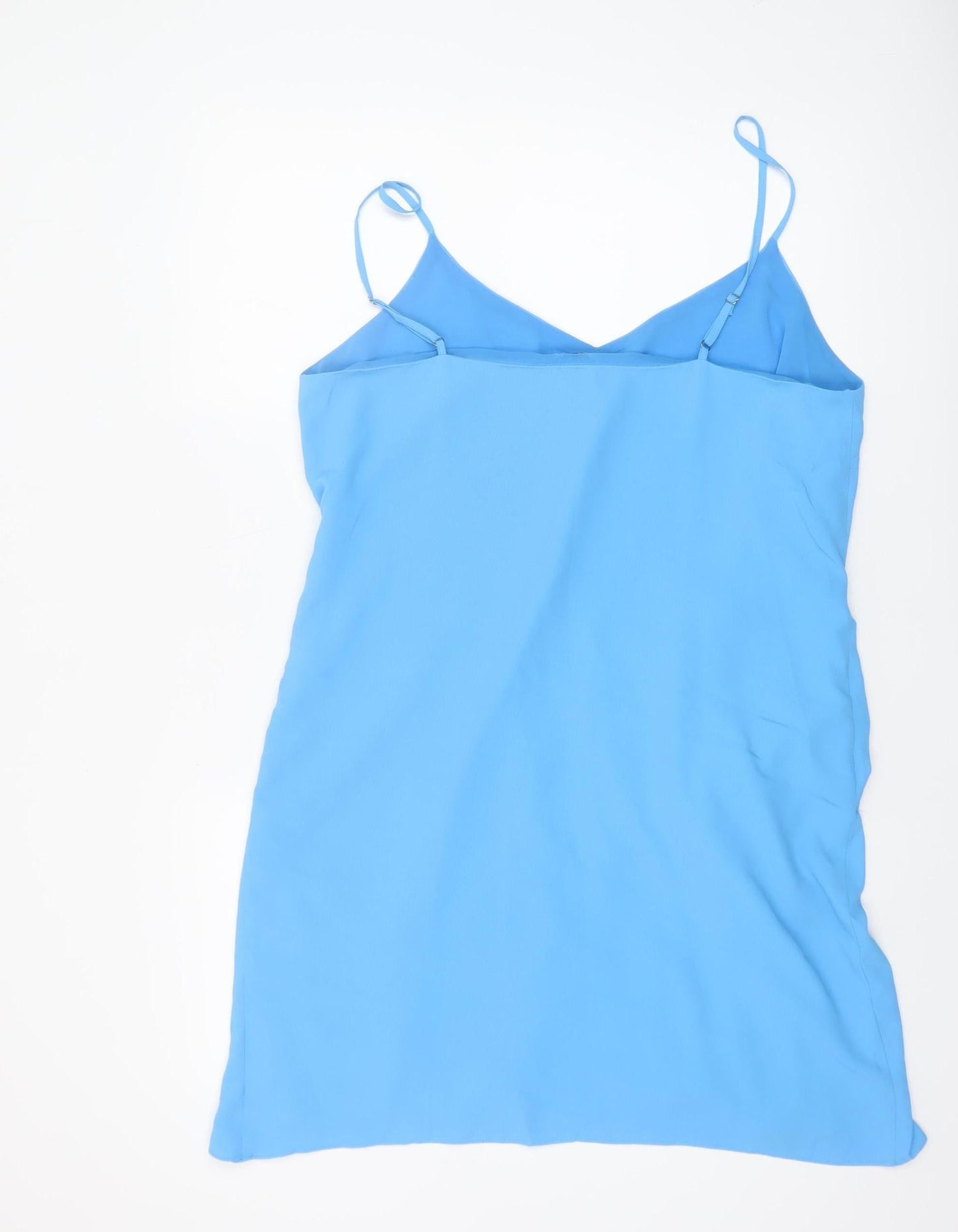 River Island Women Blue Size 16 Slip Dress with Tie Detail