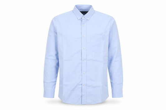 Paul Costelloe Living Men's Blue Regular Fit Long Sleeve Dress Shirt M