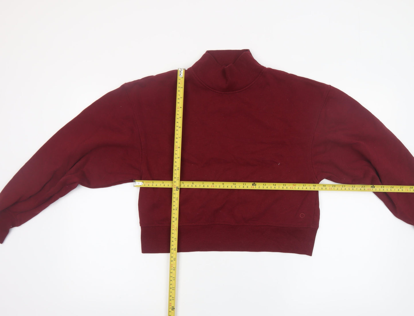 Marks and Spencer Women's Burgundy Mock Neck Pullover Sweatshirt Size 10