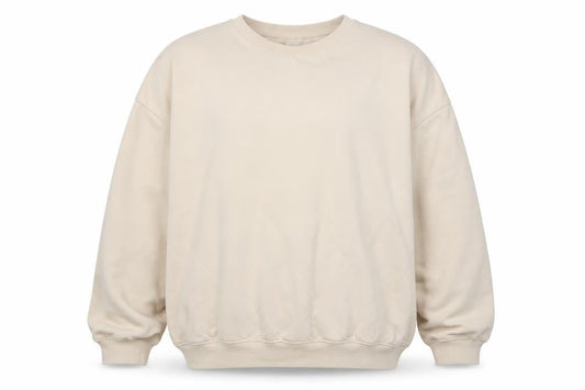 H&M Men’s Beige Relaxed Fit Crew Neck Fleece Sweatshirt 2XL