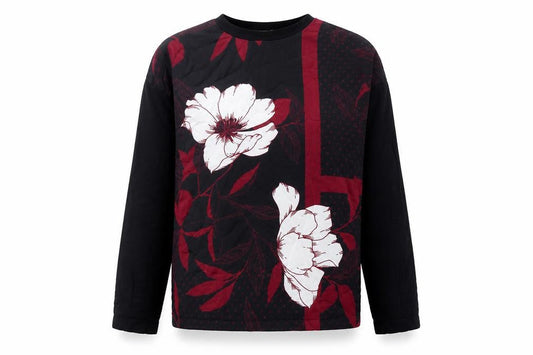 Debenhams Women’s Black Floral Pullover Jumper Size 10 Long Sleeve