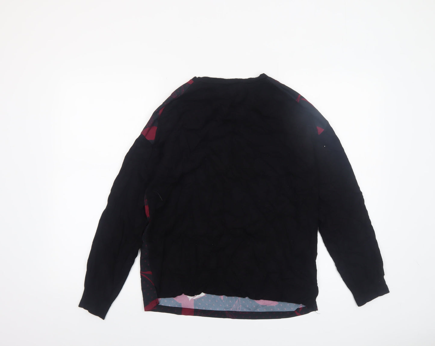 Debenhams Women’s Black Floral Pullover Jumper Size 10 Long Sleeve