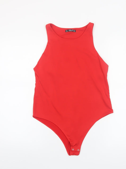 Dunnes Women Red Bodysuit Medium Sleeveless Scoop Neck Stretch
