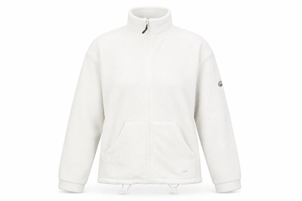 Trespass Womens White Fleece Jacket Size S Full Zip Outdoor Warm Layer