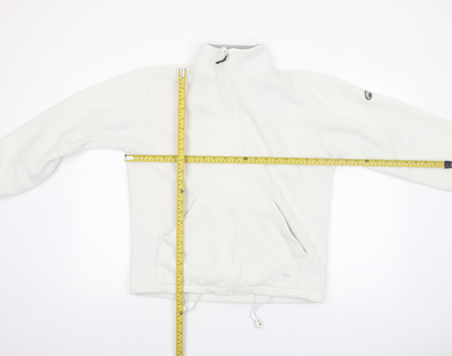 Trespass Womens White Fleece Jacket Size S Full Zip Outdoor Warm Layer