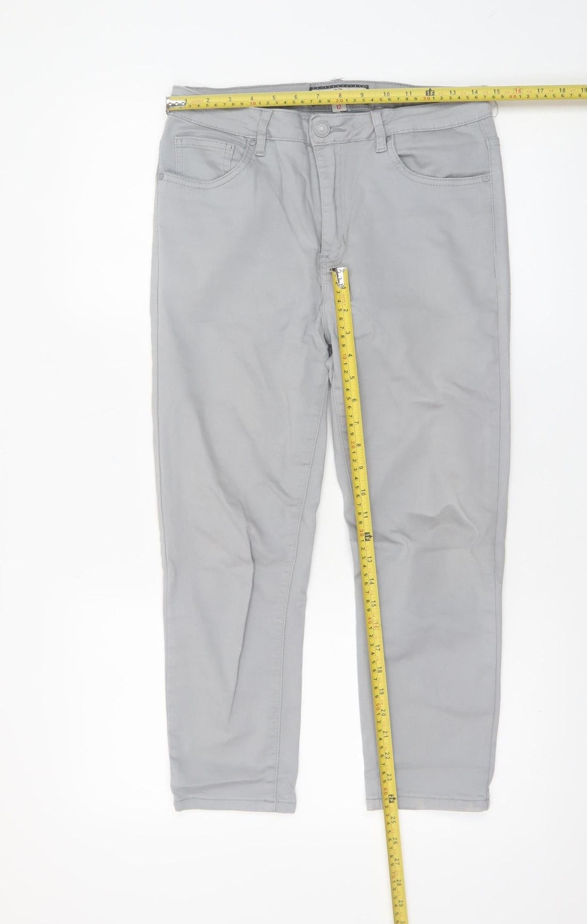 Paco Boutique Women Grey Size 12 Chino Trousers
