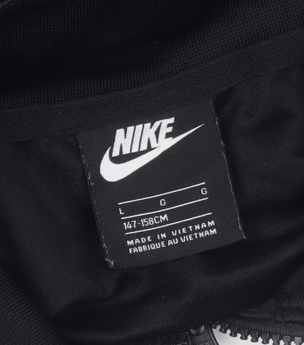 Nike Boys Black Track Jacket L 147-158cm Full Zip Activewear Top