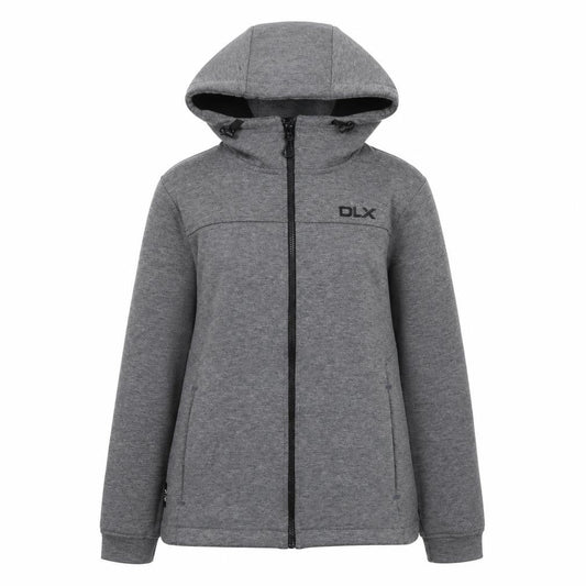 DLX Athletic Womens Grey Full Zip Hoodie XXS Polyester Blend
