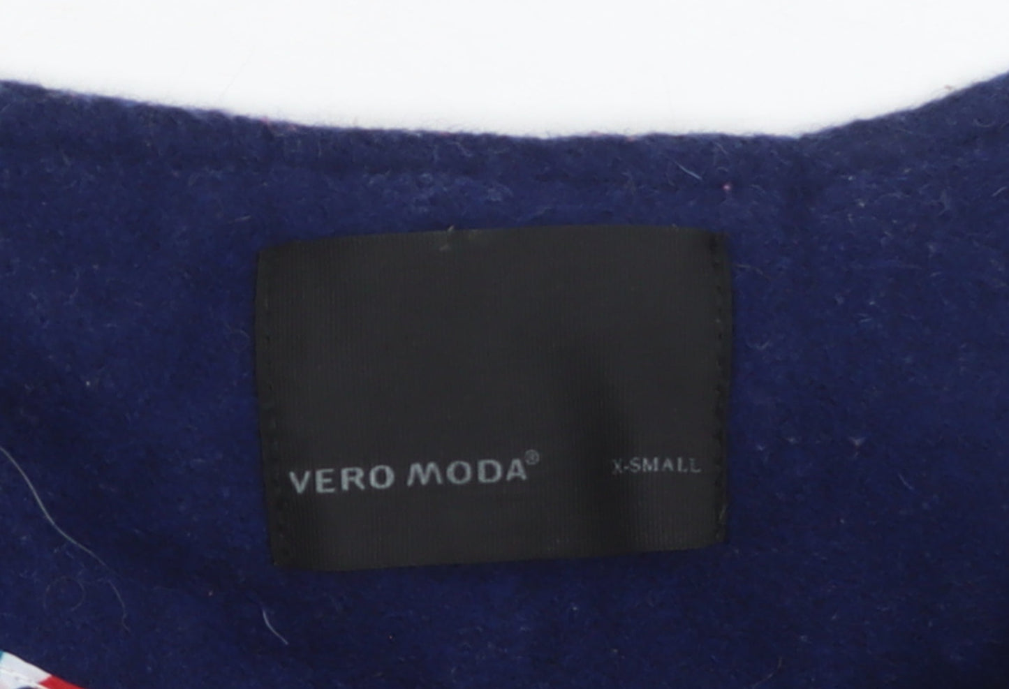 Vero Moda Women's Blue Wool Blend Military Coat XS