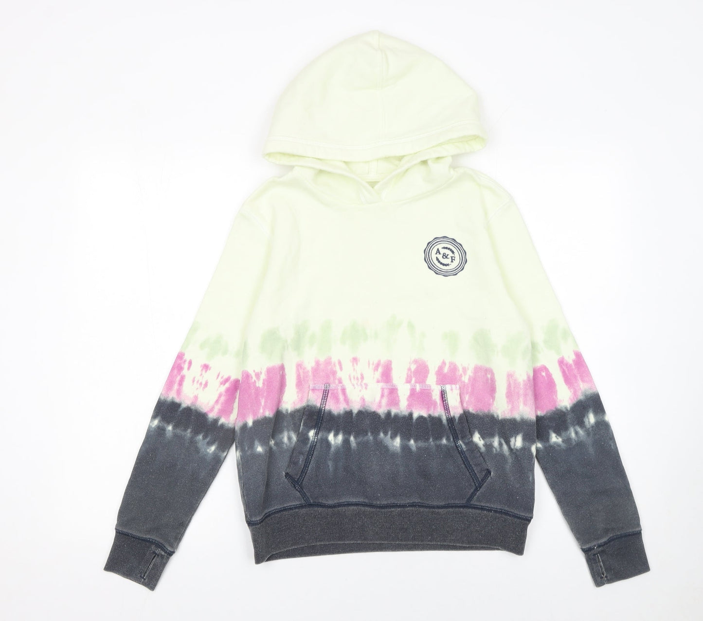 Abercrombie & Fitch Kids Girls Multicoloured Tie-Dye Pullover Hoodie 13-14 Years