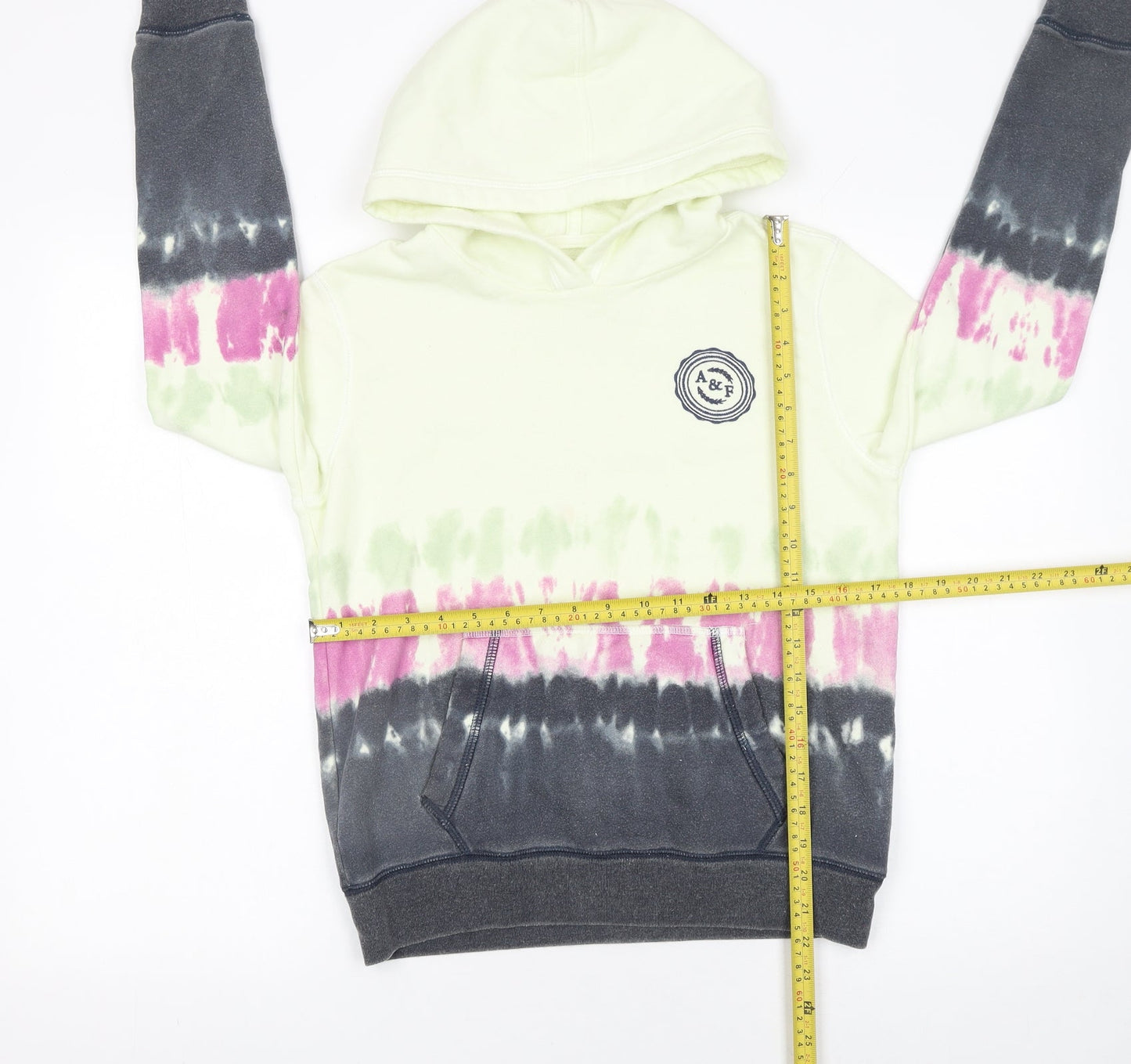 Abercrombie & Fitch Kids Girls Multicoloured Tie-Dye Pullover Hoodie 13-14 Years